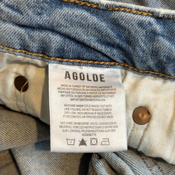 Agolde Jeans Kye Mid Rise Straight Crop Boho Distressed #A9100B-3026 Size 31 - Picture 14 of 15